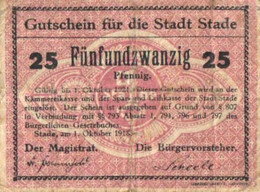 Germany Notgeld:Stadt Stade 25 Pfennig, 1918 - Sammlungen