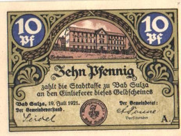 Germany Notgeld:Bad Sulza 10 Pfennig, 1921 - Colecciones