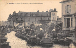 18-BOURGES- PLACE DE LA NATION , MARCHE AUX LÉGUMES - Bourges