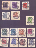 Bizone 1948 - 14 Tolle Briefstücke Netzaufdruck Bandaufdruck Alle Geprüft (613) - Zona Anglo-Américan