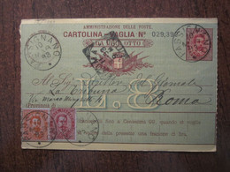 1893 ITALY 8L POSTAL ORDER - Colis-postaux