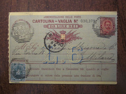 1893 ITALY 6L POSTAL ORDER - Paketmarken