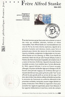 Notice Philatélique Premier Jour Frère Alfred Stanke 1904 1975 - Documenti Della Posta