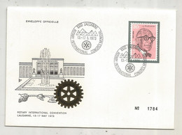 Lettre  , SUISSE,LAUSANNE 1000,ROTARY INTERNATIONAL , CONGRES MONDIAL , 1973, Enveloppe Officielle - Marcophilie