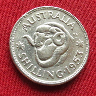 Australia 1 Shilling 1953 KM# 53 Silver Australie Australien One Shilling - Andere