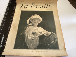 Page Original 1901  La Famille  Magazine Original Papier Qui Es-tu D’après Le Tableau De M G DUFFAUD - Dessins