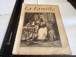 Page Original 1901  La Famille  Magazine Original Papier Jolie Soubrette D’après Le Tableau De M ALEXIS VOLLON - Dessins