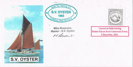 43916. Carta Lyttelton (Antarctica) New Zealand  2001.Centennial S.V. OSYTER. Label, Viñeta - Storia Postale