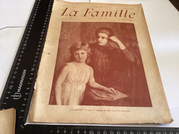 Page Original 1901  La Famille  Magazine Original Papier L’alphabet D’après Le Tableau De Mademoiselle Ludovica THORNAM - Dessins