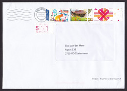 Netherlands: Cover, 2022, 4 Stamps, Food, Drinks, Bottle, Circus, Cancel Placement Problem (traces Of Use) - Briefe U. Dokumente