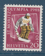 Suisse Timbre De 1948 _Jeux Olympiques D'hiver De St. Moritz -MI N° 494 MNH ** - Invierno 1948: St-Moritz