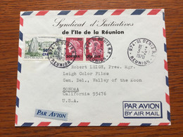 K28 Réunion 1970 Lettre De Saint-Denis Pour États-Unis - Brieven En Documenten