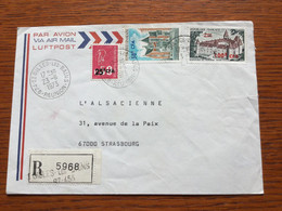 K28 Réunion 1973 R-Lettre De St. Gilles-les-Bains Pour Strasbourg - Briefe U. Dokumente