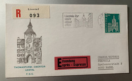 17882 -  Lettre Recommandée Exprès Cachet Mécanique Listal Tor Steht Allzeit Offen FDC Zst No 425 Obertor 14.09.1964 - Horlogerie