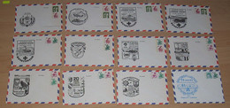 BRD Bund 1976-77 Sammlung 12 Privat Ganzsachen Mit Bundeswehr Aufdruck Heer Luftwaffe Etc ** MNH - Private Covers - Mint