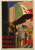 1930circa-"Distretto Militare Di Ravenna (disegnatore Bartoli)"Editore Duval-Milano - Ravenna