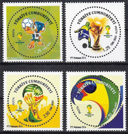 2014 Turkey FIFA World Cup In Brazil Set (!!! Scarce Withdrawn Issue !!!) (** / MNH / UMM, Round Shaped) - Nuevos