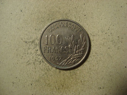 MONNAIE FRANCE 100 FRANCS 1957 B COCHET - 100 Francs