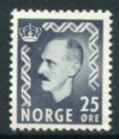 NORWAY 1951 Definitive: King Haakon VII 25 Øre   MNH / **.  Michel 359 - Nuevos