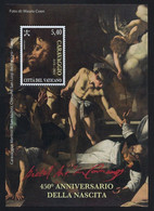 2021 VATICANO "450° ANNIVERSARIO NASCITA CARAVAGGIO" BF MNH - Nuovi