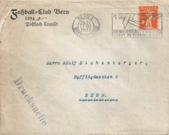 Drucksache  "Fussball Club Bern 1894"          1922 - Briefe U. Dokumente