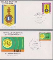 FDC NOUVELLE-CALEDONIE Enveloppe // 1986 1987 émission Premier Jour - Lot De 2 - Briefe U. Dokumente