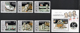 1980 Rwanda 10th Anniversary Of The Moon Landing Set And Souvenir Sheet (** / MNH / UMM) - Afrique