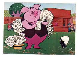 Dessin Animé --CALIMERO  Et  Cochon Et Argent  ( ORTF ) ...timbre..cachet  MORNAY SUR ALLIER-18.......à Saisir - Bandes Dessinées