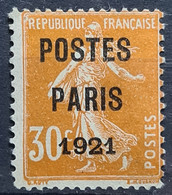 FRANCE 1920 - MLH - YT 29 - Préoblitéré 30c - 1893-1947