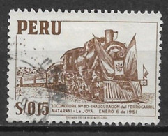 Peru 1959. Scott #468 (U) Locomotive No 80 And Coaches - Peru