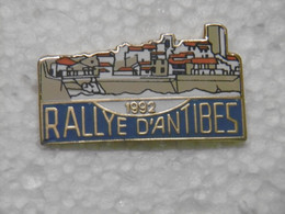 Pin's - Automobile 1992 : RALLYE à ANTIBES - Pins Badge Concept EGF - Ville ANTIBES 06 ALPES-MARITIMES - Rallye