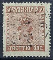 SWEDEN 1858 - Canceled - Sc# 11 - Gebruikt