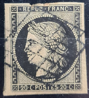 FRANCE 1849 - Canceled - YT 3 - 20c - 1849-1850 Cérès