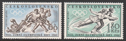 1960 Czechoslovakia Winter Olympic Games In Squaw Valley: Ice Hockey, Figure Skating Set (** / MNH / UMM) - Invierno 1960: Squaw Valley