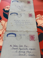 Aerogramme Postally Used 1959 X 3 Hong Kong Stamp - Covers & Documents