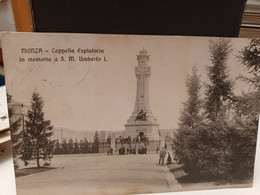 Cartolina Monza Cappella Espiatoria A S.M. Umberto I  1910 - Monza