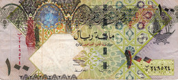 Qatar 100 Riyals ND (2003). F-VF P-24 "free Shipping Via Registered Air Mail" - Qatar