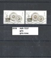 Variété Adhésif De 2018 Oblitéré Y&T N° Adh 1537 Nuance De Couleur - Used Stamps