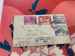 Hong Kong Stamp UPU Classic Postally Used Cover 1949 - Covers & Documents