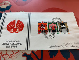 Hong Kong Stamp  1974 Festival FDC - Briefe U. Dokumente