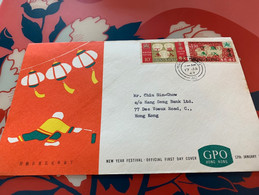 Hong Kong Stamp 1967 First Time Issued New YearFDC - FDC