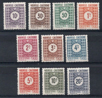 Nvelle CALEDONIE Timbres Taxe N°39* à 48* Neufs Charnières TB Cote 13.00€ - Impuestos