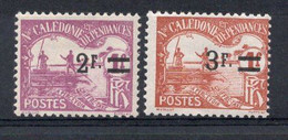 Nvelle CALEDONIE Timbres Taxe N°24* & 25* Neufs Charnières TB Cote 17.00€ - Impuestos