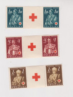 CROATIA WW II, 1941 Red Cross Set  Nice Strip With Labels MNH - Croatia