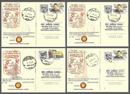 India 2020 *** Corona Warriors Coronavirus Covid-19 Mask Doctor Virus Stamp 4v Postcard With Packet (**) Inde Indien - Brieven En Documenten