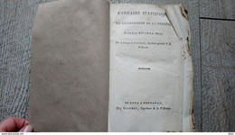 Annuaire Statistique De Vendée 1803 Et 1804 Du Citoyen Cavoleau Histoire Pêche Administration Agriculture Commerce - Poitou-Charentes