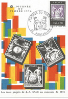 France Carte Maximum Journée Du Timbre 1976 Type Sage -cachet Pontarlier -Doubs 25- - 1970-1979