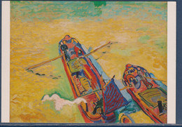 André Derain, Les Deux Péniches, Paris Musée D'art Moderne, Carte Postale, Visuel Repris Sur Timbre 172 De 1972 - Paintings