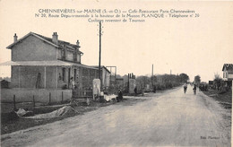 94-CHENNEVIERES-SUR-MARNE- CAFE RESTAURANT PARIS CHEVENNEVIERES ROUTE DEPT A LA HAUTEUR DE LA MAISON... - Chennevieres Sur Marne