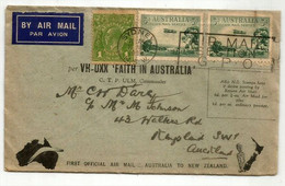 FIRST OFFICIAL AIR MAIL  AUSTRALIA To NEW-ZEALAND. 10 APRIL 1934. SYDNEY To AUCKLAND. (RARE-SCARCE) - Briefe U. Dokumente